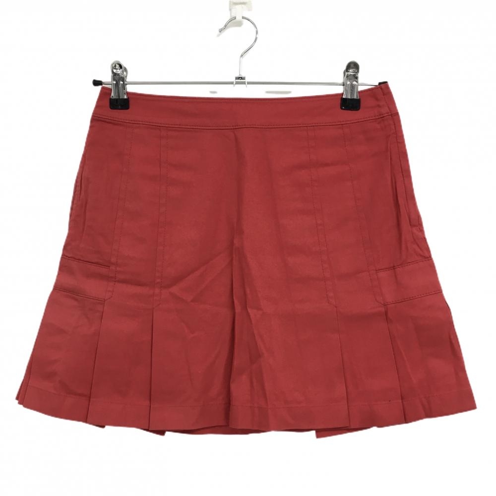 バーバリーゴルフ プリーツスカート レッド バックロゴ  レディース 7 ゴルフウェア BURBERRY GOLF