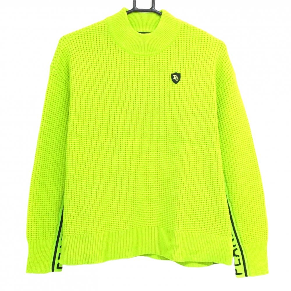 パーリーゲイツ ハイネックセーター ライトグリーン×ネイビー ニット  レディース 1(M) ゴルフウェア PEARLY GATES