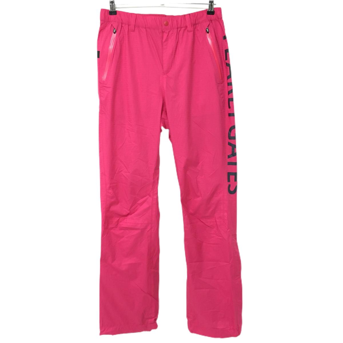 【新品】パーリーゲイツ レインパンツ ピンク×黒 地模様  レディース 0(S) ゴルフウェア PEARLY GATES