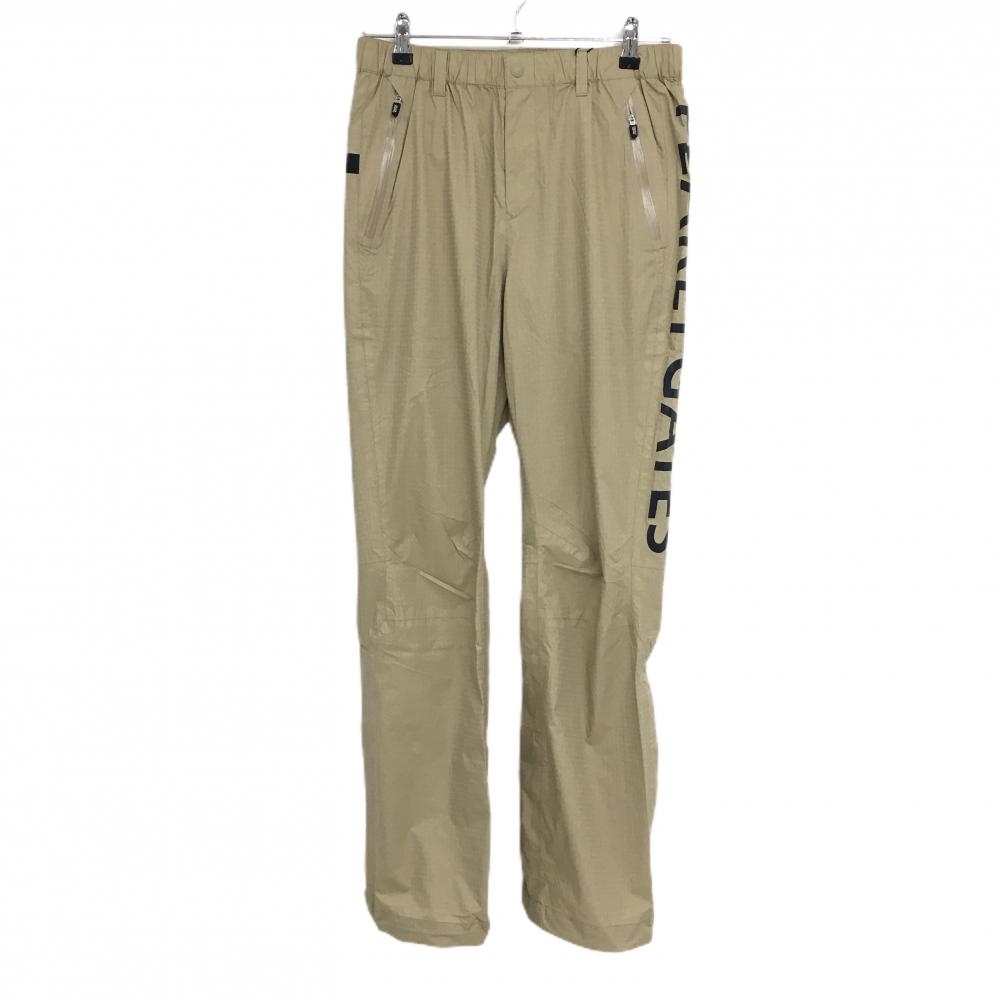 【新品】パーリーゲイツ レインパンツ ベージュ×黒 地模様  レディース 1(M) ゴルフウェア PEARLY GATES