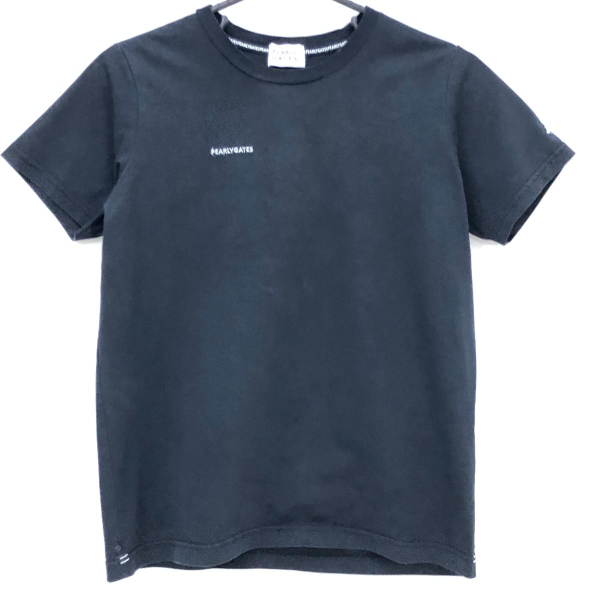 パーリーゲイツ 半袖Tシャツ ネイビー 袖フライングラビット レディース 0(S) ゴルフウェア PEARLY GATES