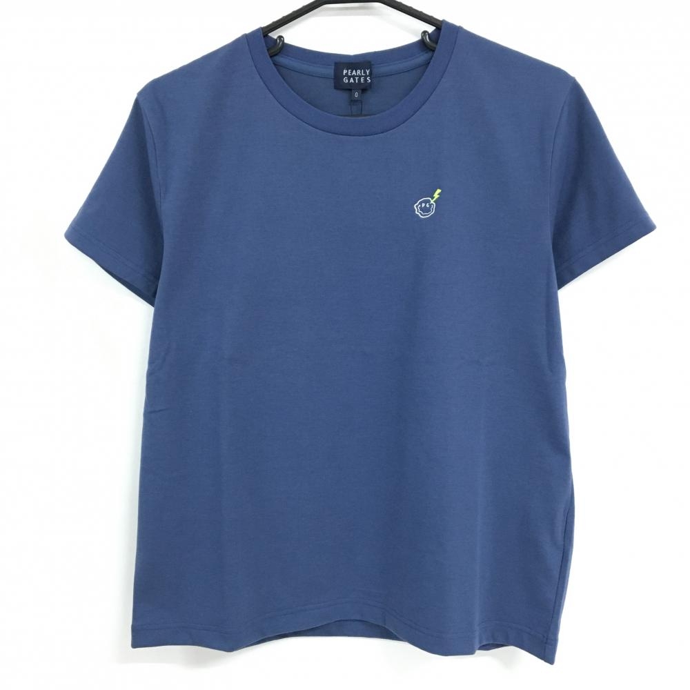 【新品】パーリーゲイツ Tシャツ ネイビー系 トケニコ 背面プリント レディース 0(S) ゴルフウェア PEARLY GATES