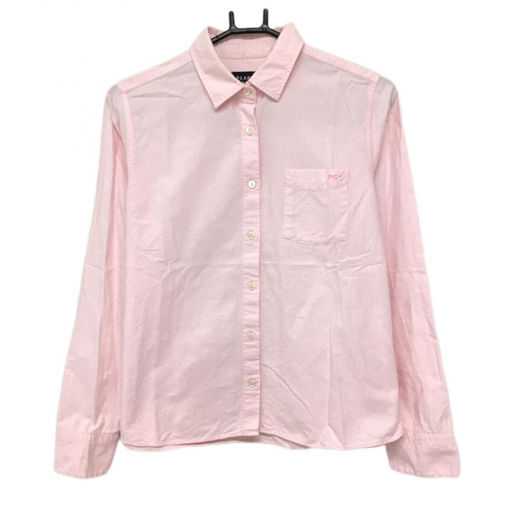 パーリーゲイツ 長袖シャツ ピンク 胸ポケット  レディース 1(M) ゴルフウェア PEARLY GATES