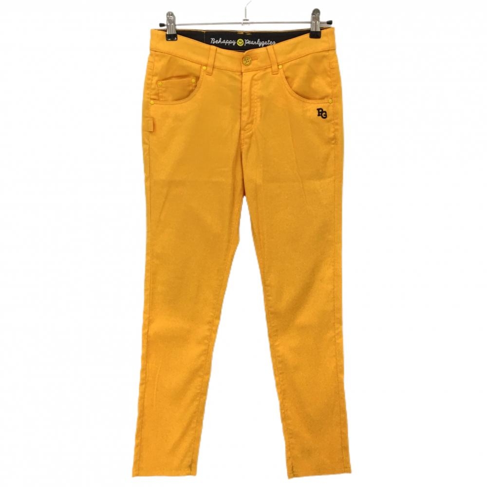 パーリーゲイツ パンツ オレンジ 織生地 内側ニコちゃん スマイル ストレッチ レディース 1(M) ゴルフウェア PEARLY GATES