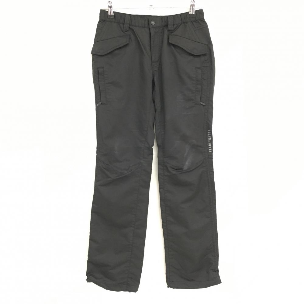 パーリーゲイツ パンツ 黒 複数ポケット ドローコード レディース 1(M) ゴルフウェア PEARLY GATES