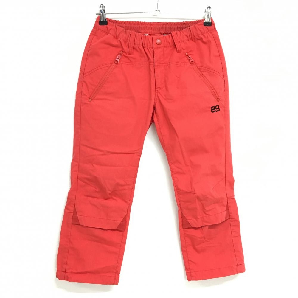 パーリーゲイツ 半端丈パンツ レッド ウエストゴム ドローコード レディース 0(S) ゴルフウェア PEARLY GATES