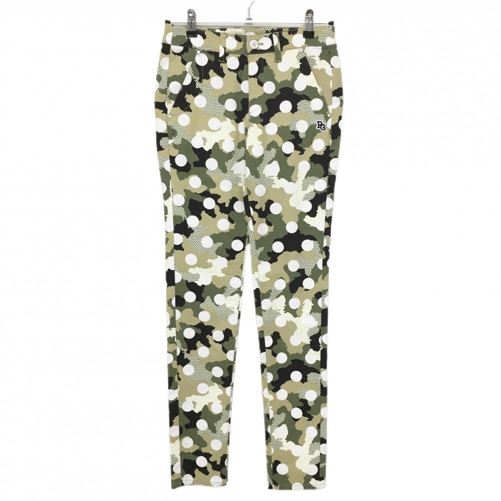 【新品】パーリーゲイツ パンツ カーキ×白 カモフラ ドット 迷彩  レディース 00(XS) ゴルフウェア PEARLY GATES