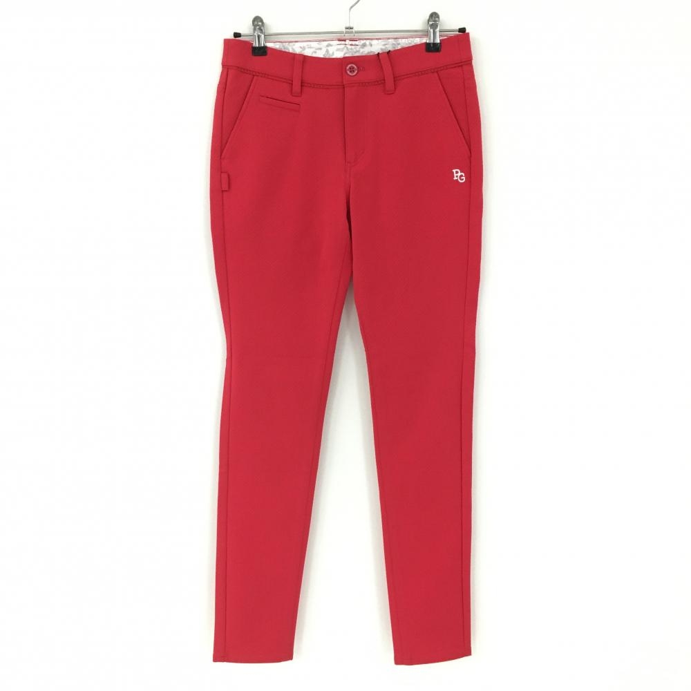 【新品】パーリーゲイツ パンツ レッド 織生地 ストレッチ レディース 0(S) ゴルフウェア PEARLY GATES