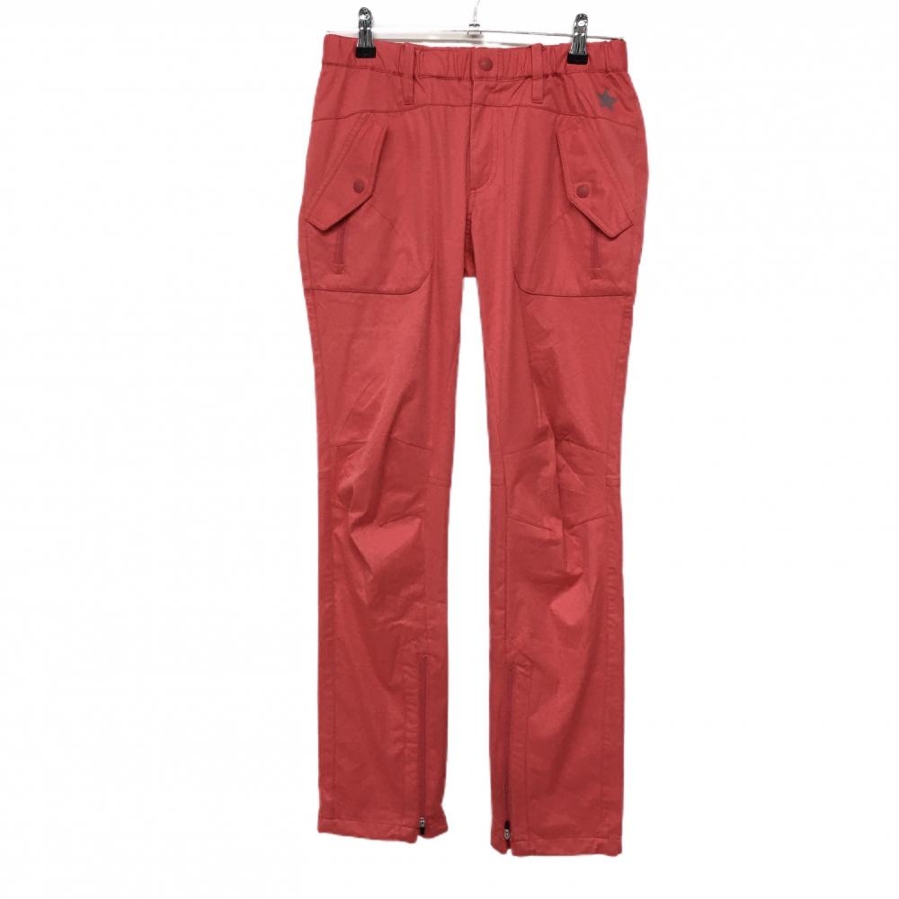 パーリーゲイツ パンツ レッド 裾ジップ・ドローコード レディース 1(M) ゴルフウェア PEARLY GATES