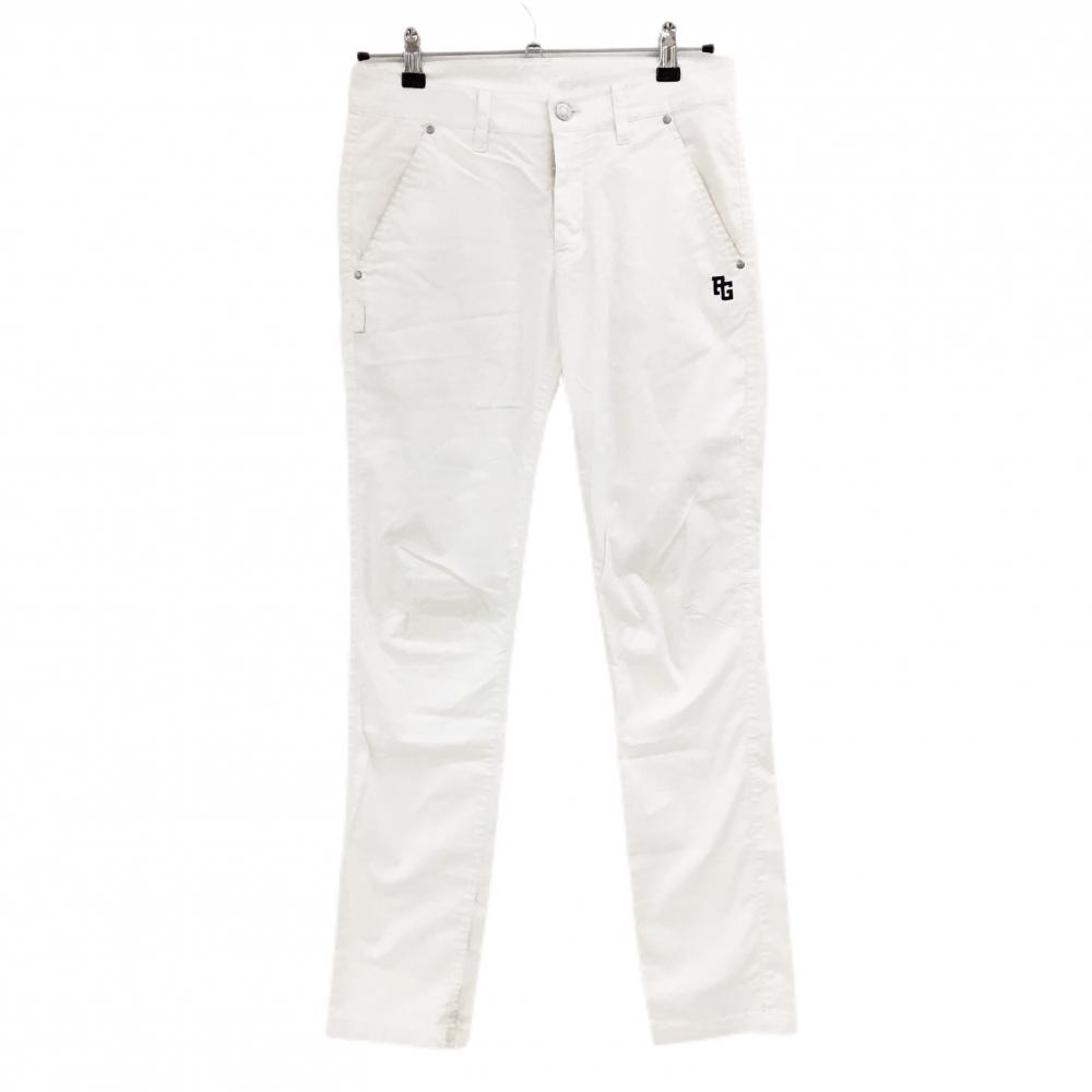 パーリーゲイツ パンツ　白 ストレッチ ニコちゃん スマイル  レディース 0(S) ゴルフウェア PEARLY GATES