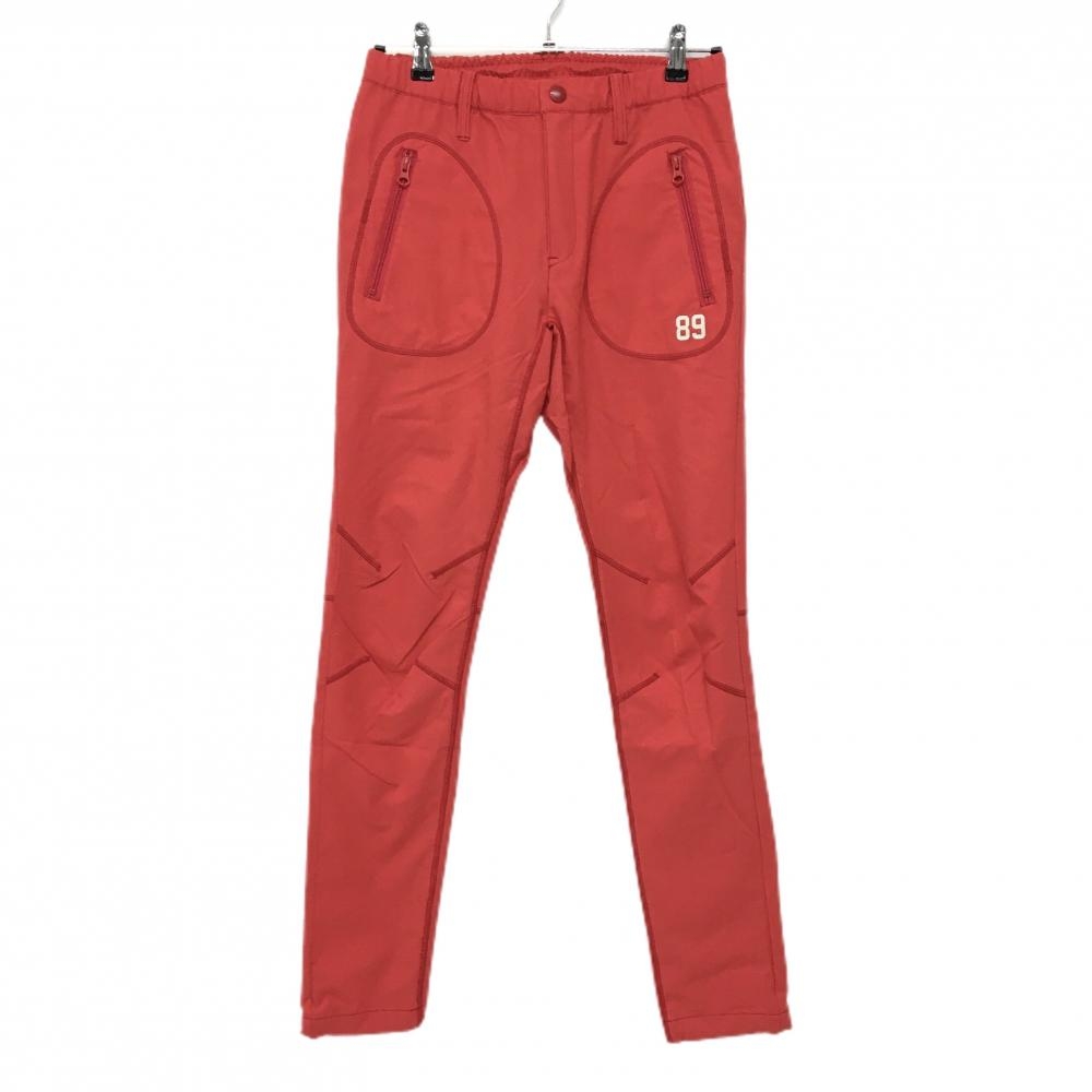 【超美品】パーリーゲイツ パンツ レッド ステッチ ドローコード  レディース 0(S) ゴルフウェア PEARLY GATES