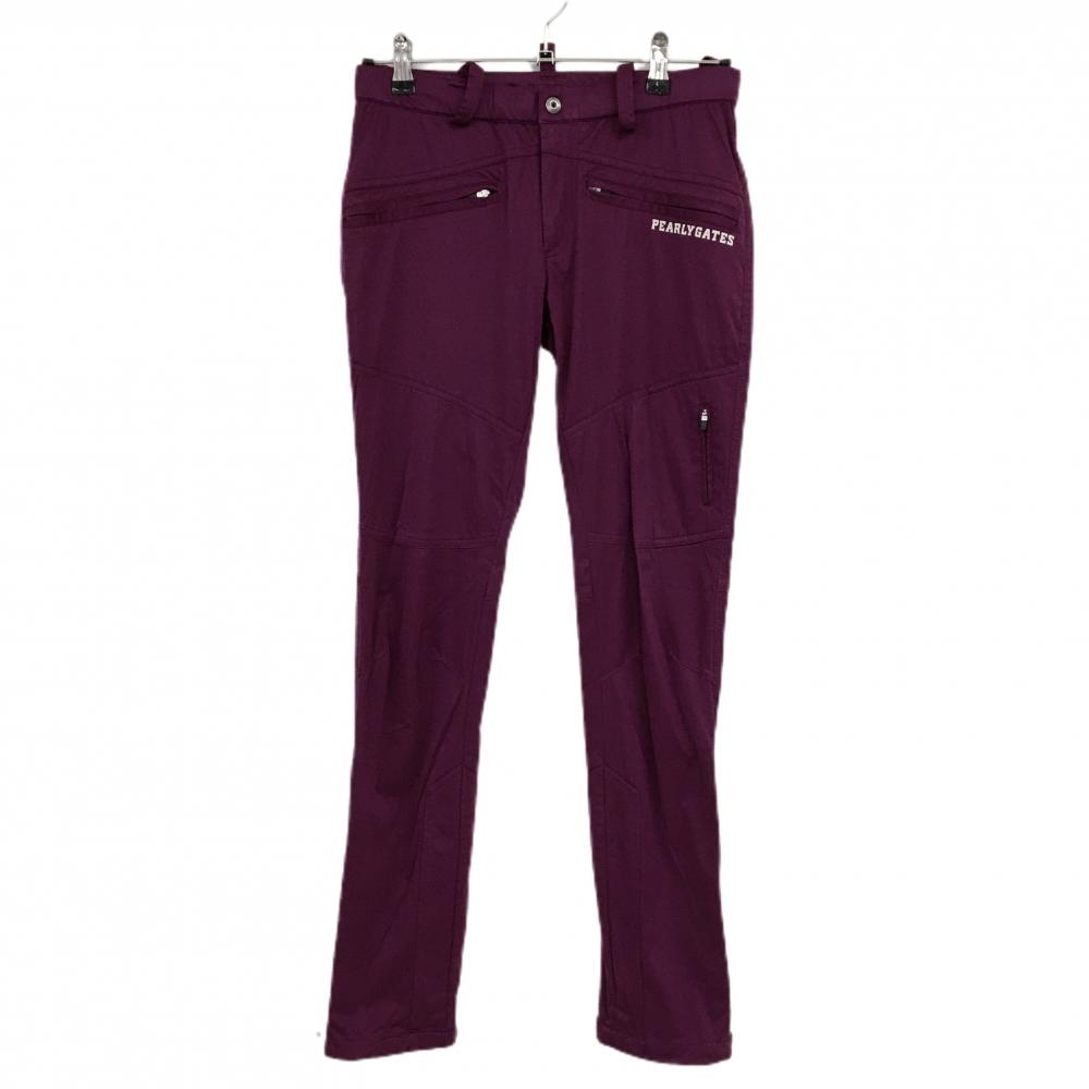 パーリーゲイツ パンツ パープル 裾ドローコード  レディース 1(M) ゴルフウェア PEARLY GATES