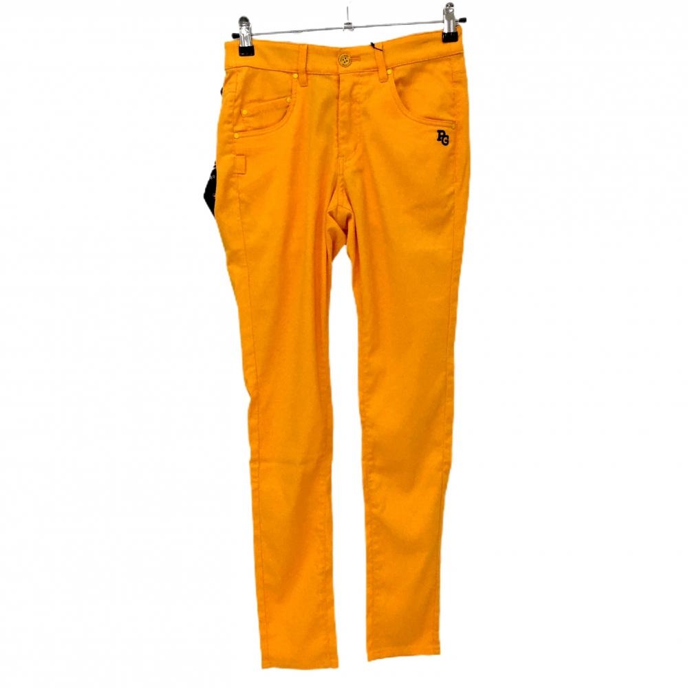 【新品】パーリーゲイツ パンツ オレンジ ロゴネイビー PGニコちゃん バンダナ付 レディース 0(S) ゴルフウェア PEARLY GATES