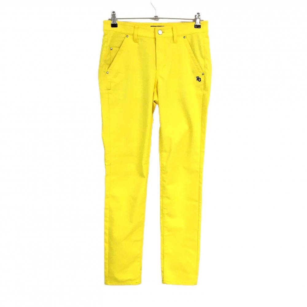 パーリーゲイツ パンツ イエロー×ネイビー ロゴ刺しゅう レディース 1(M) ゴルフウェア PEARLY GATES