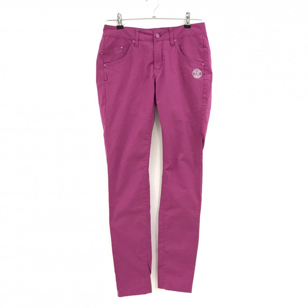 パーリーゲイツ パンツ パープル ロゴ刺しゅう ストレッチ レディース 1(M) ゴルフウェア PEARLY GATES