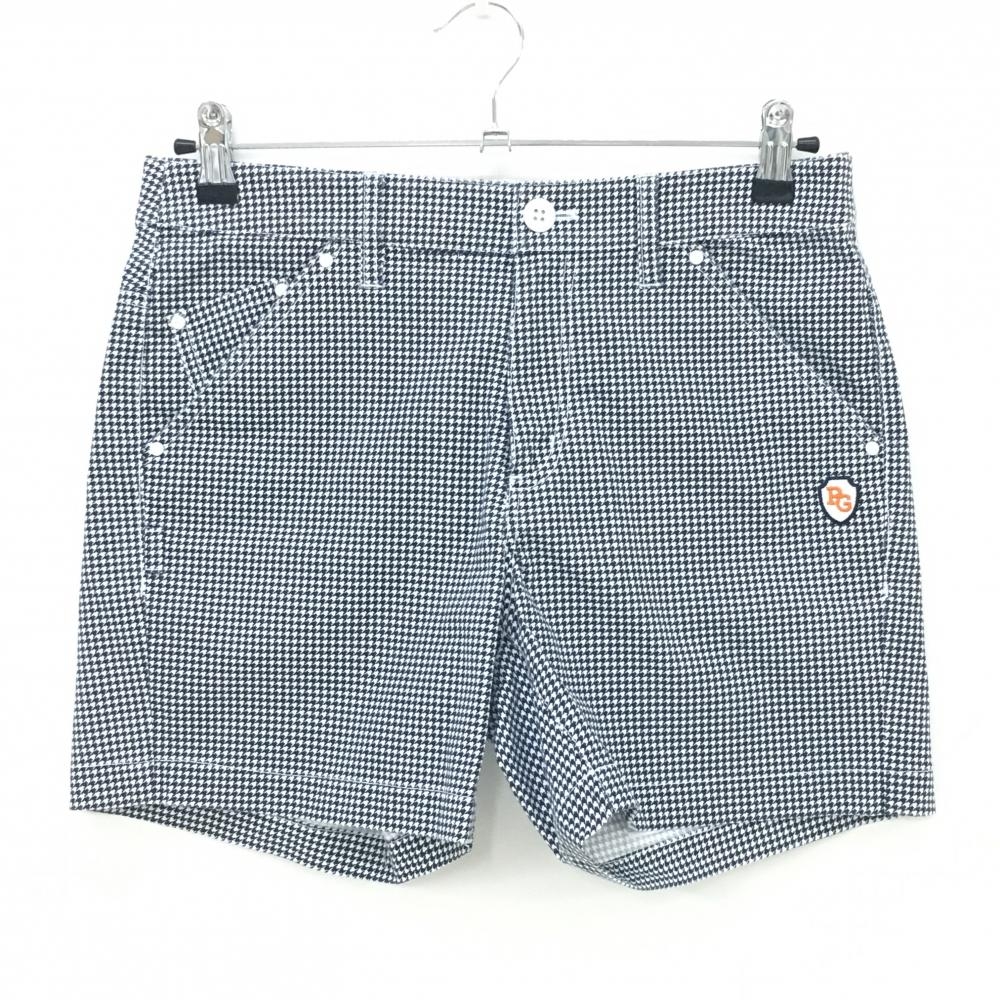 【美品】パーリーゲイツ ショートパンツ ネイビー×白 千鳥格子  レディース 1(M) ゴルフウェア PEARLY GATES