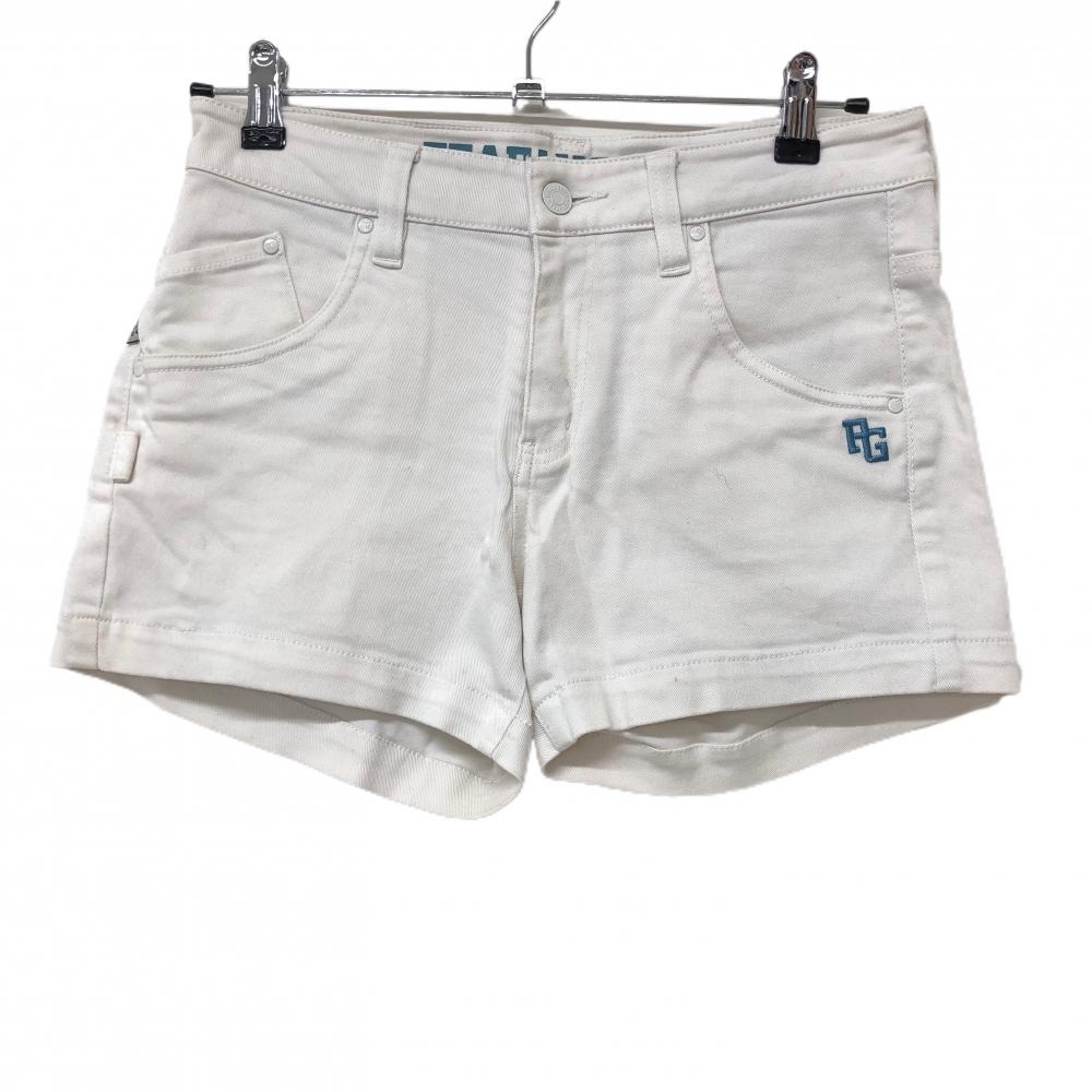 パーリーゲイツ ショートパンツ 白 シンプル  レディース 1(M) ゴルフウェア PEARLY GATES