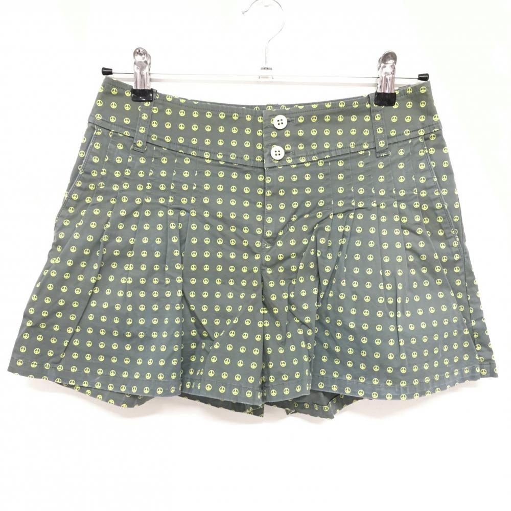 パーリーゲイツ ショートパンツ グリーン×イエロー 総柄 レディース 0(S) ゴルフウェア PEARLY GATES