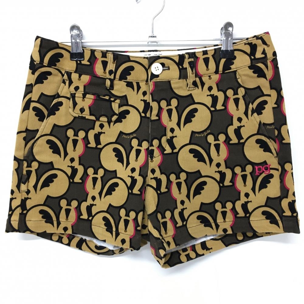 【超美品】パーリーゲイツ ショートパンツ ブラウン リス総柄 レディース 0(S) ゴルフウェア PEARLY GATES