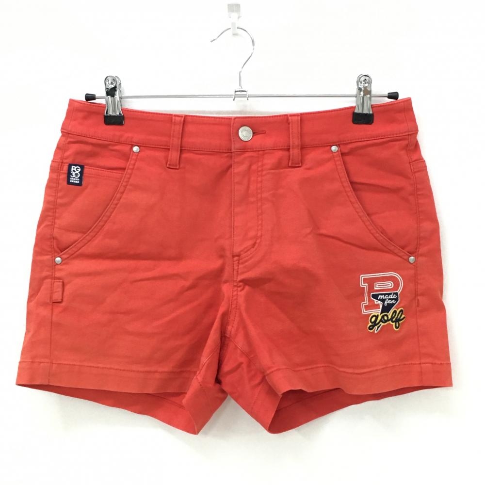 パーリーゲイツ ショートパンツ レッド系 ストレッチ 30周年 内側ニコちゃん レディース 1(M) ゴルフウェア PEARLY GATES