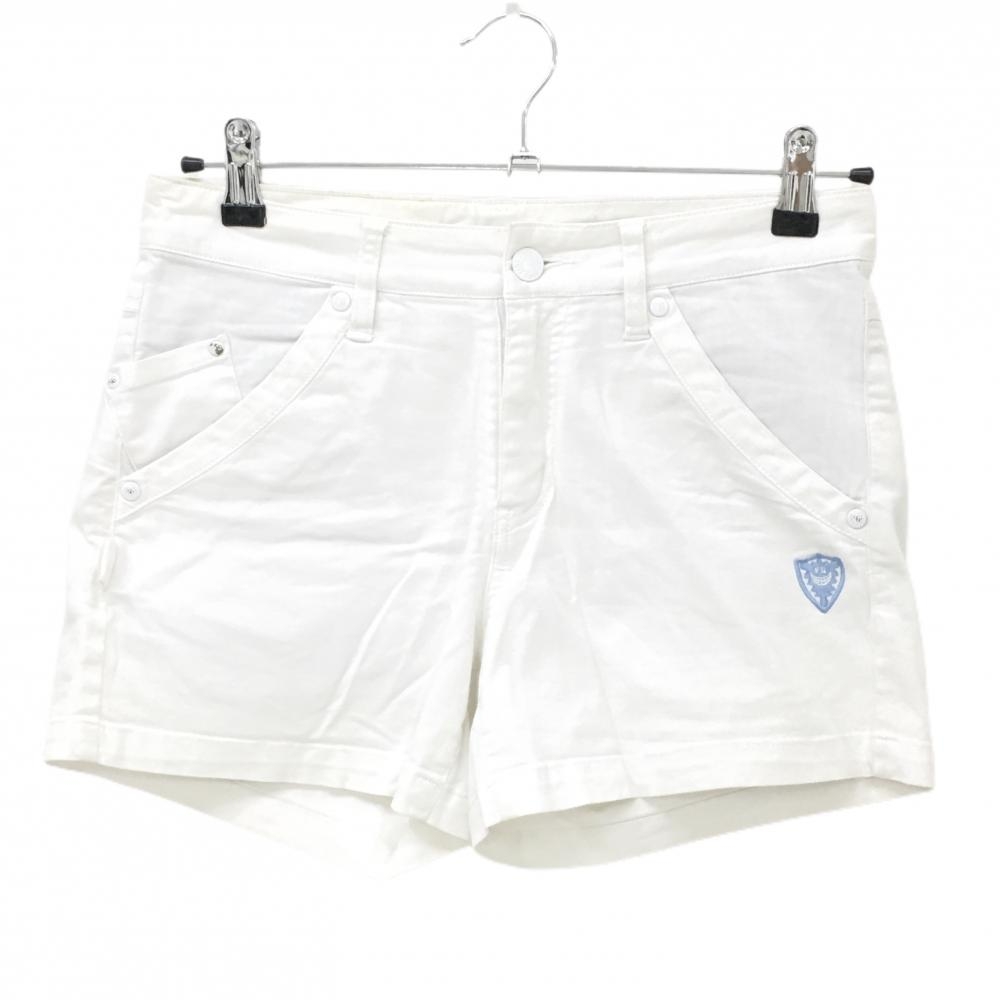 パーリーゲイツ ショートパンツ 白 ストレッチ レディース 1(M) ゴルフウェア PEARLY GATES