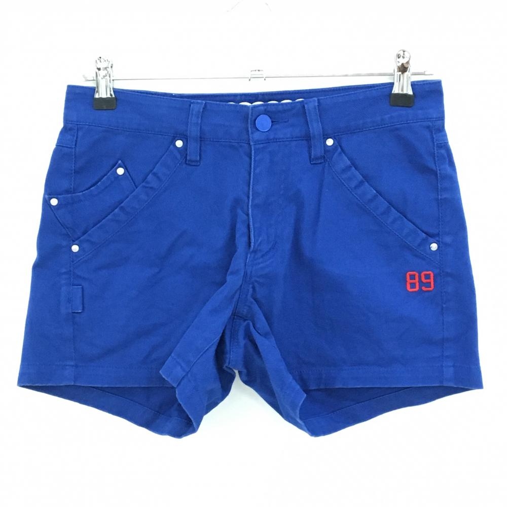 パーリーゲイツ ショートパンツ ブルー イカリ刺しゅう レディース 1(M) ゴルフウェア PEARLY GATES