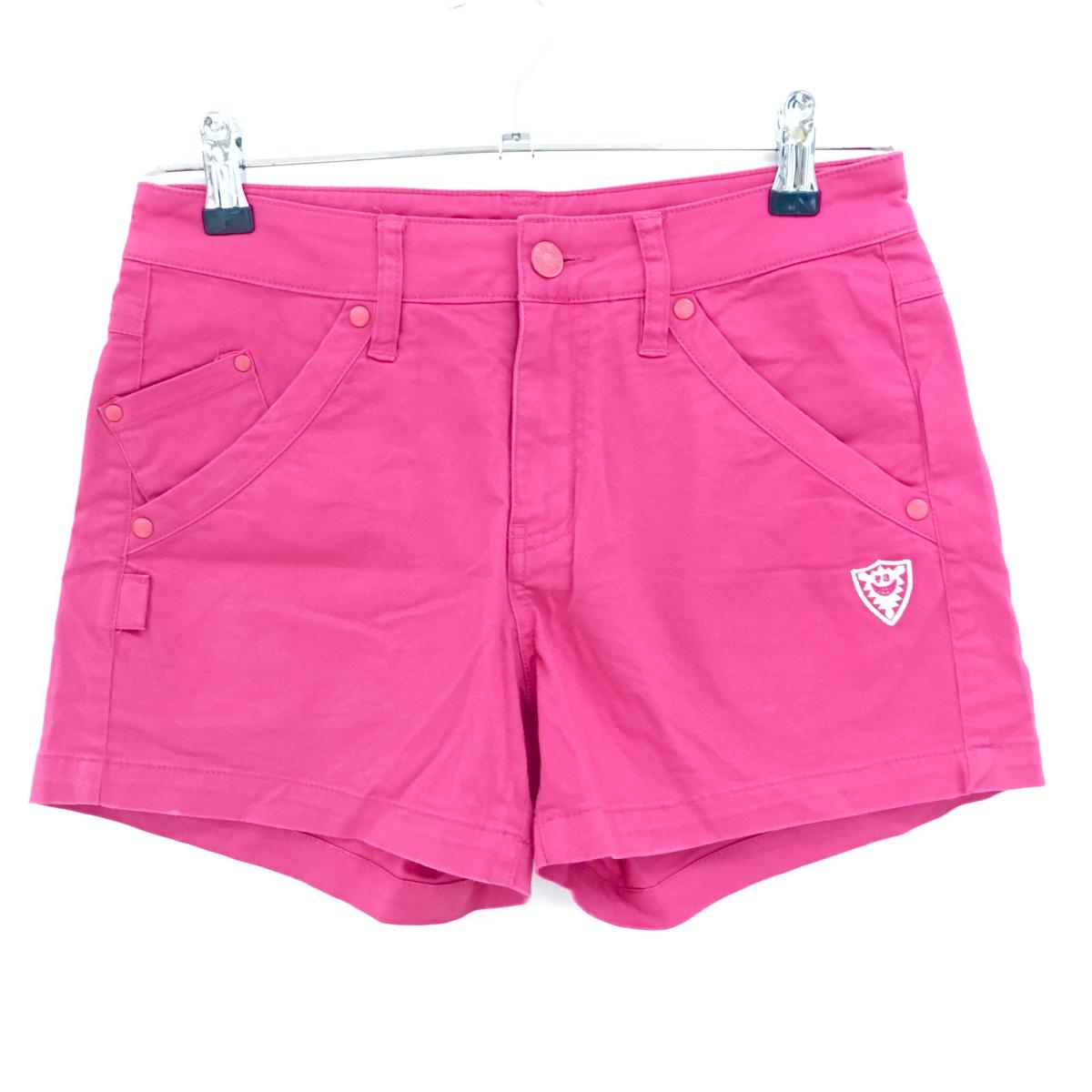 パーリーゲイツ ショートパンツ ピンク ロゴ白  レディース 0(S) ゴルフウェア PEARLY GATES