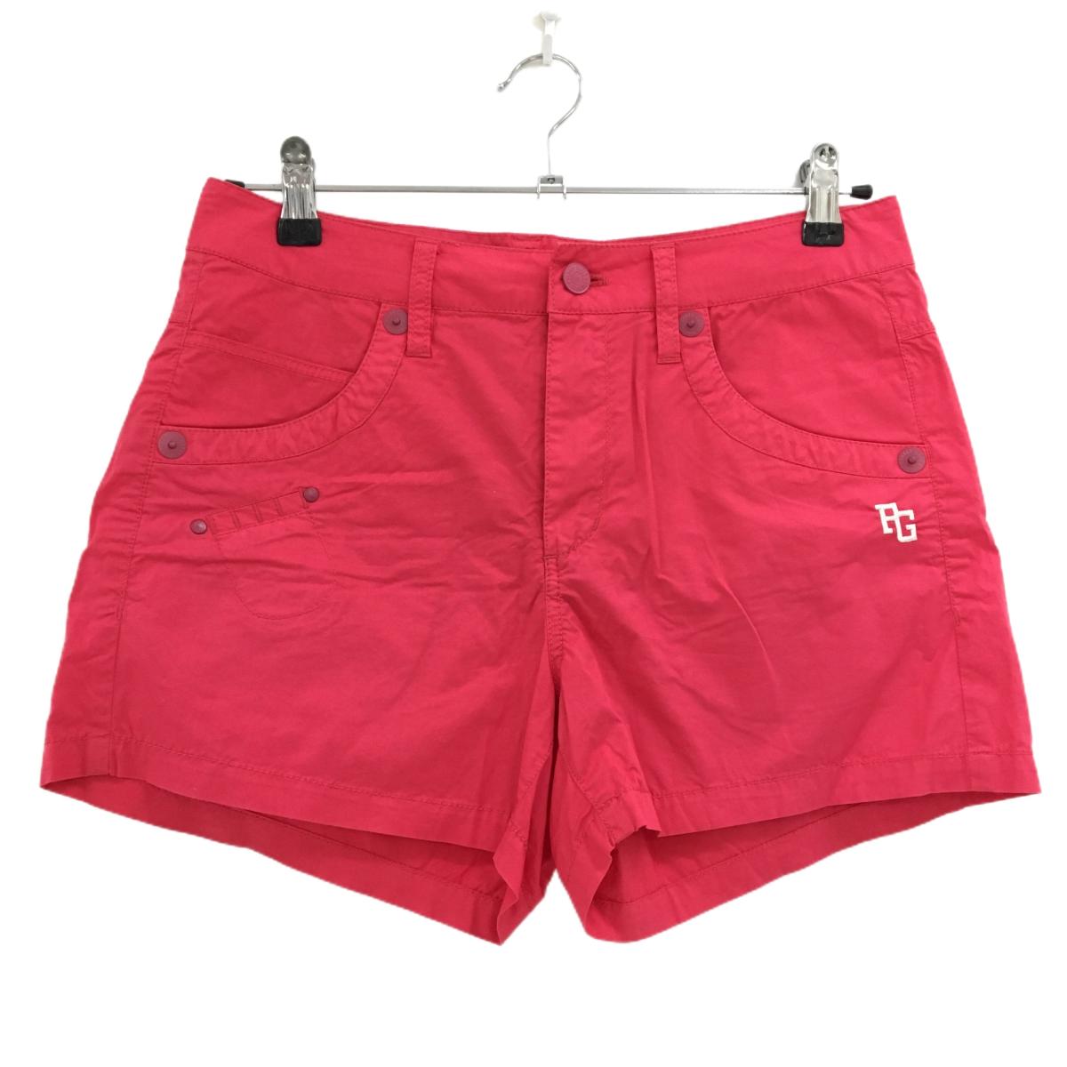 パーリーゲイツ ショートパンツ レッド ロゴ刺しゅう ティー装着可 レディース 0(S) ゴルフウェア PEARLY GATES