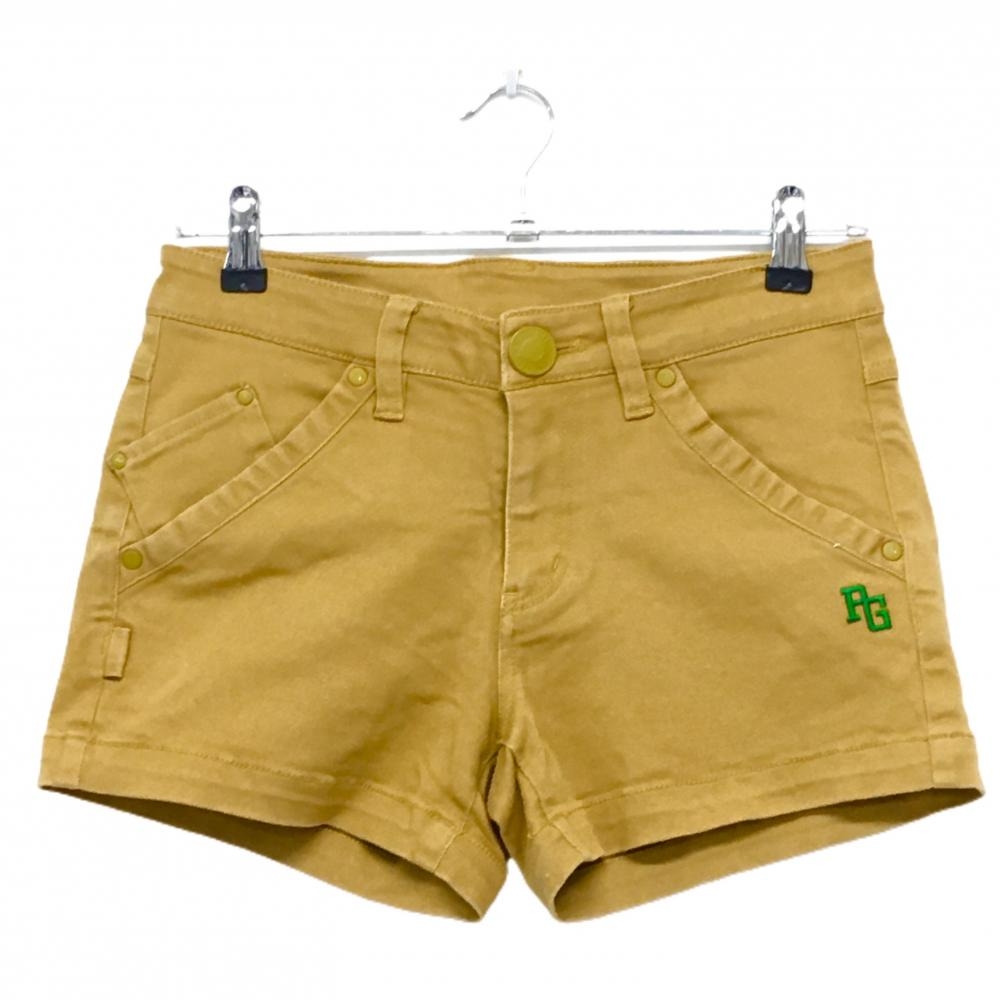 パーリーゲイツ ショートパンツ ライトブラウン ロゴ刺しゅう レディース 0(S) ゴルフウェア PEARLY GATES