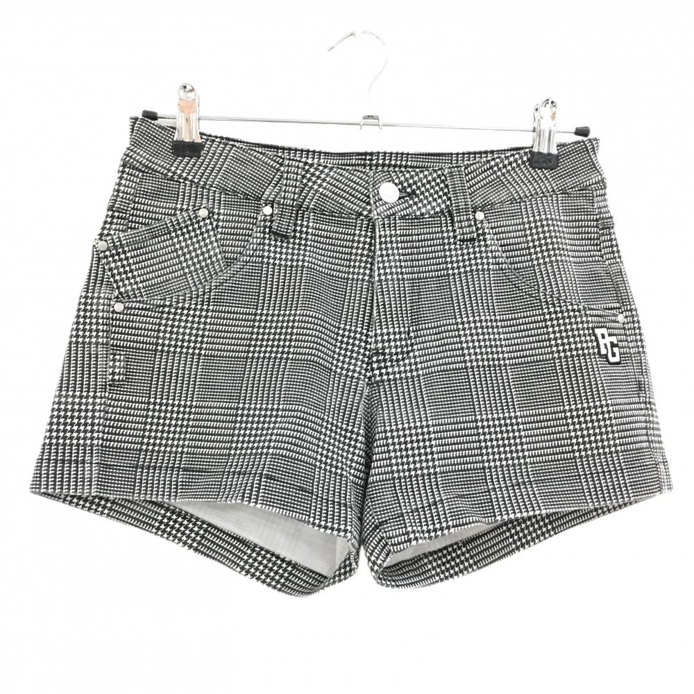 パーリーゲイツ ショートパンツ 白×黒 グレンチェック ストレッチ レディース 0(S) ゴルフウェア PEARLY GATES