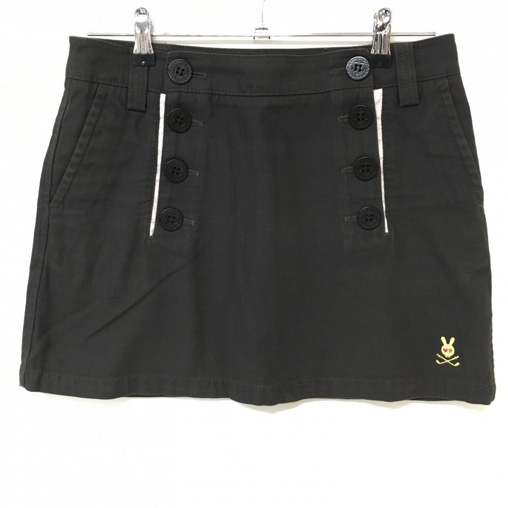 パーリーゲイツ スカート ブラウン×イエロー コットン100％ レディース 1(M) ゴルフウェア PEARLY GATES