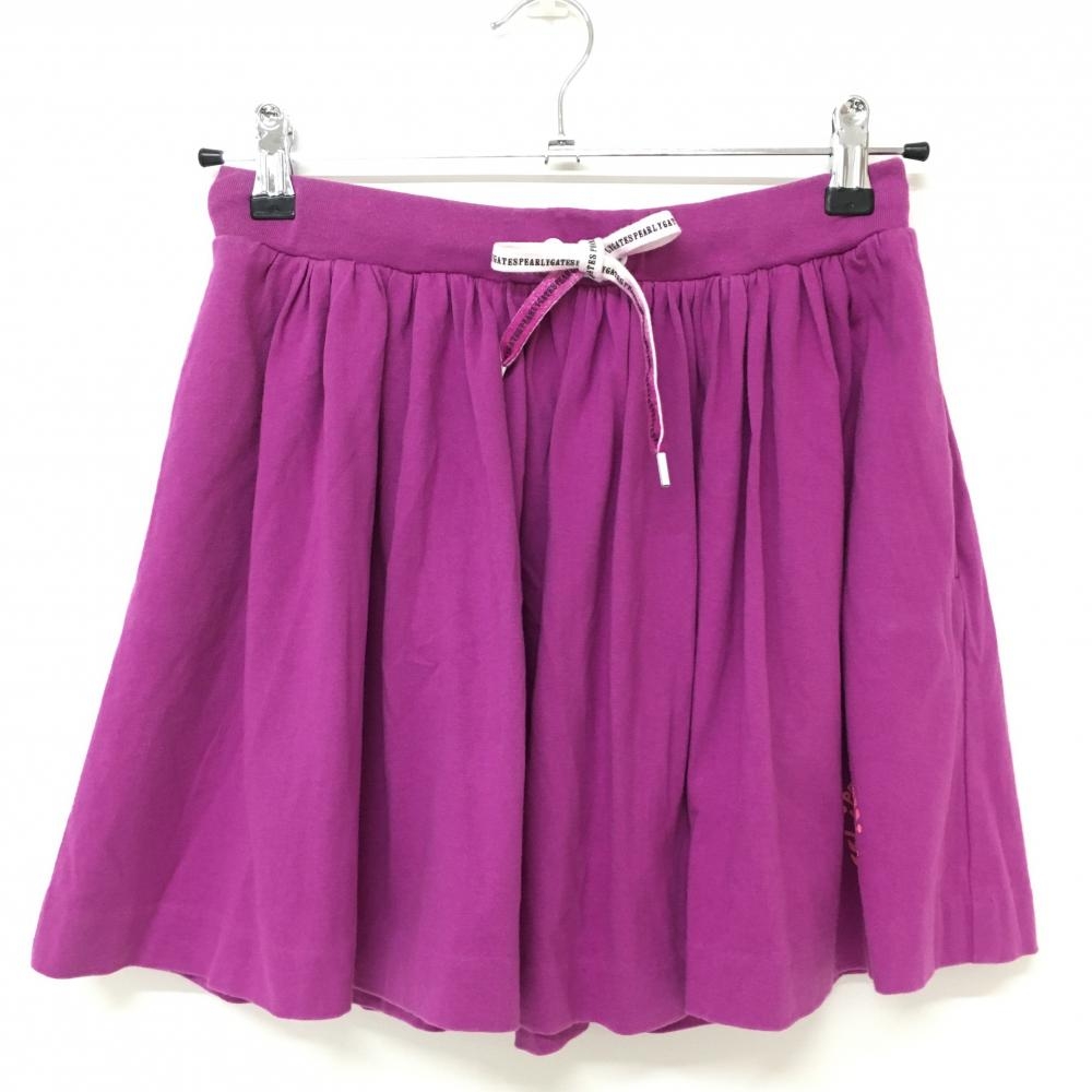 パーリーゲイツ フレアスカート パープル ウエストゴム 調節紐 ストレッチ コットン100％ レディース 1(M) ゴルフウェア PEARLY GATES