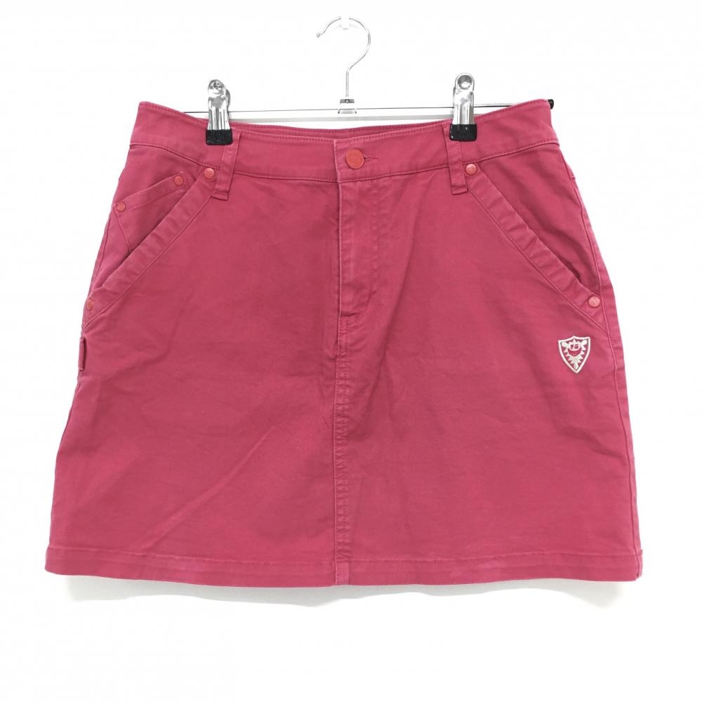 パーリーゲイツ スカート ピンク×白 ストレッチ レディース 1(M) ゴルフウェア PEARLY GATES