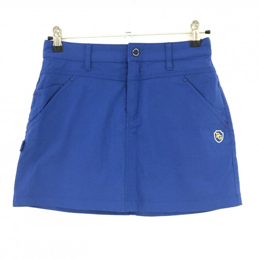 【超美品】パーリーゲイツ スカート ブルー ロゴ刺しゅう レディース 0(S) ゴルフウェア PEARLY GATES