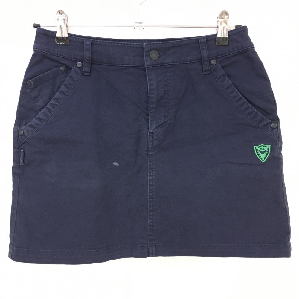 パーリーゲイツ スカート ネイビー シンプル ロゴ刺しゅう  レディース 1(M) ゴルフウェア PEARLY GATES