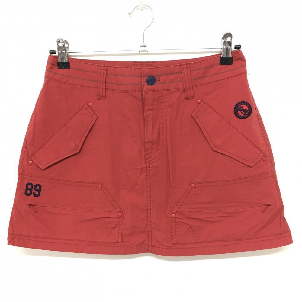 パーリーゲイツ カーゴスカート レッド ステッチ レディース 1(M) ゴルフウェア PEARLY GATES