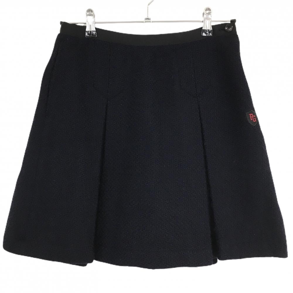 【美品】パーリーゲイツ スカート ネイビー 表微起毛 裏地付き 厚手  レディース 0(S) ゴルフウェア PEARLY GATES