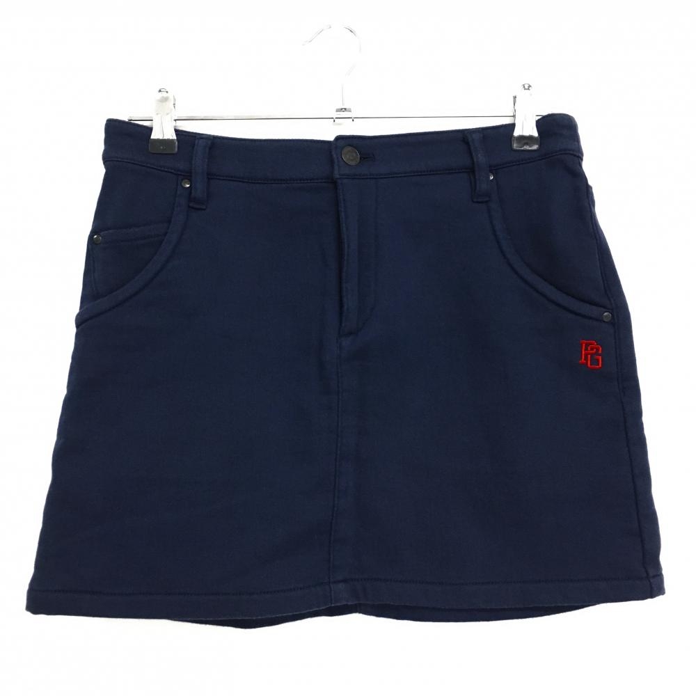 パーリーゲイツ スカート ネイビー スウェット地 レディース 1(M) ゴルフウェア PEARLY GATES