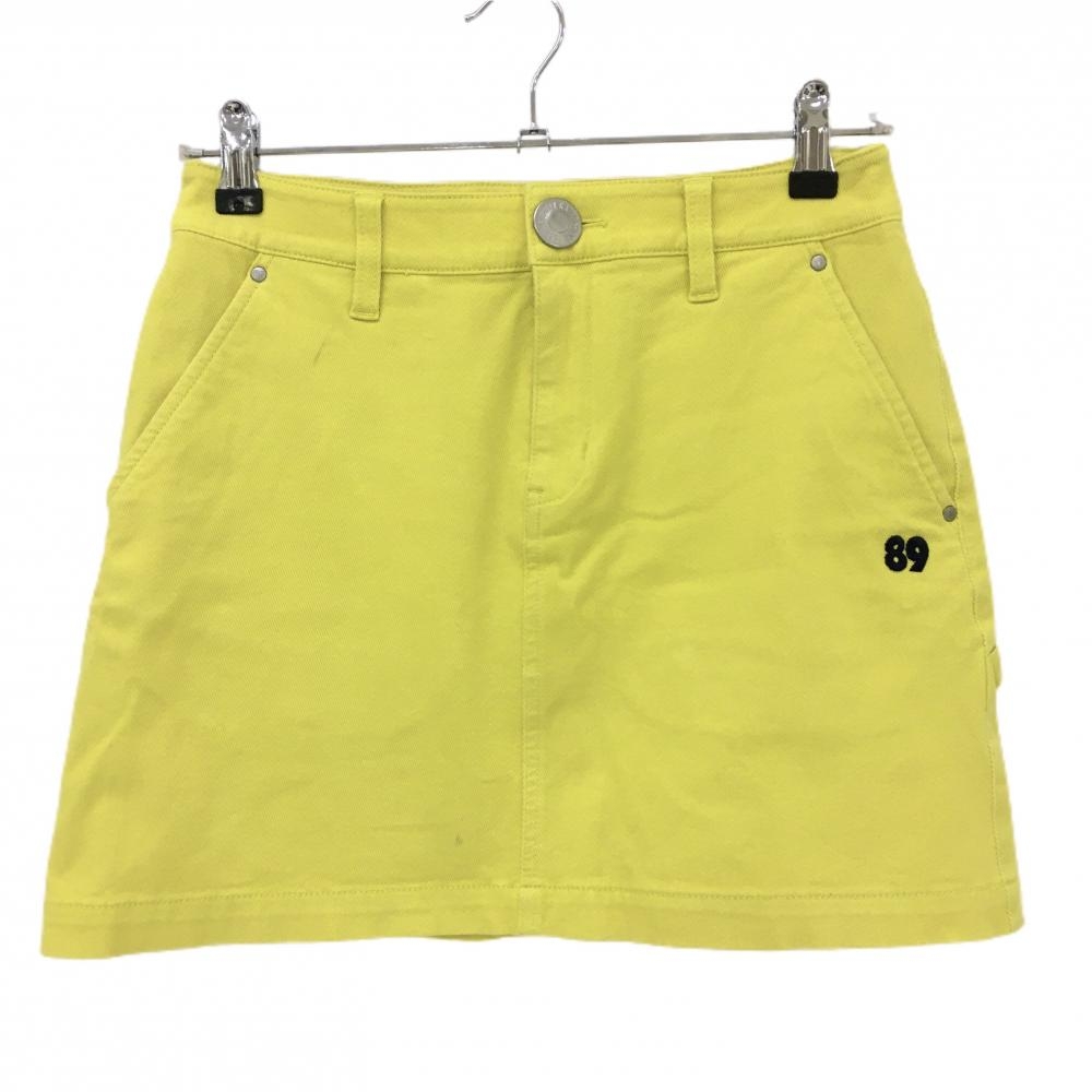 パーリーゲイツ スカート イエロー×ネイビー ティー装着可  レディース 0(S) ゴルフウェア PEARLY GATES