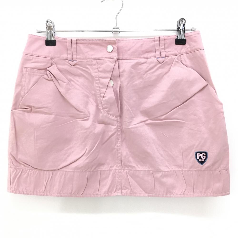 【美品】パーリーゲイツ スカート スモーキーピンク 韓国モデル ロゴ刺しゅう レディース 1(M) ゴルフウェア PEARLY GATES