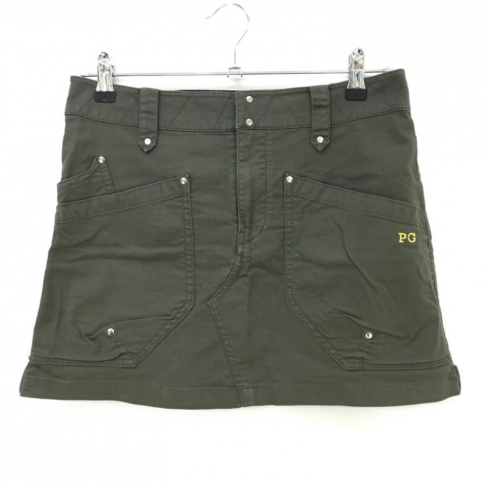 パーリーゲイツ スカート カーキ バックロゴプリント  レディース 1(M) ゴルフウェア PEARLY GATES