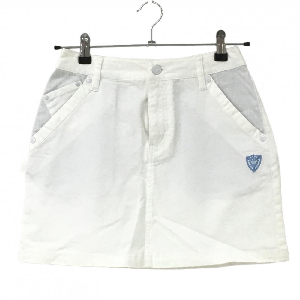 パーリーゲイツ スカート 白 シンプル レディース 00(XS) ゴルフウェア PEARLY GATES
