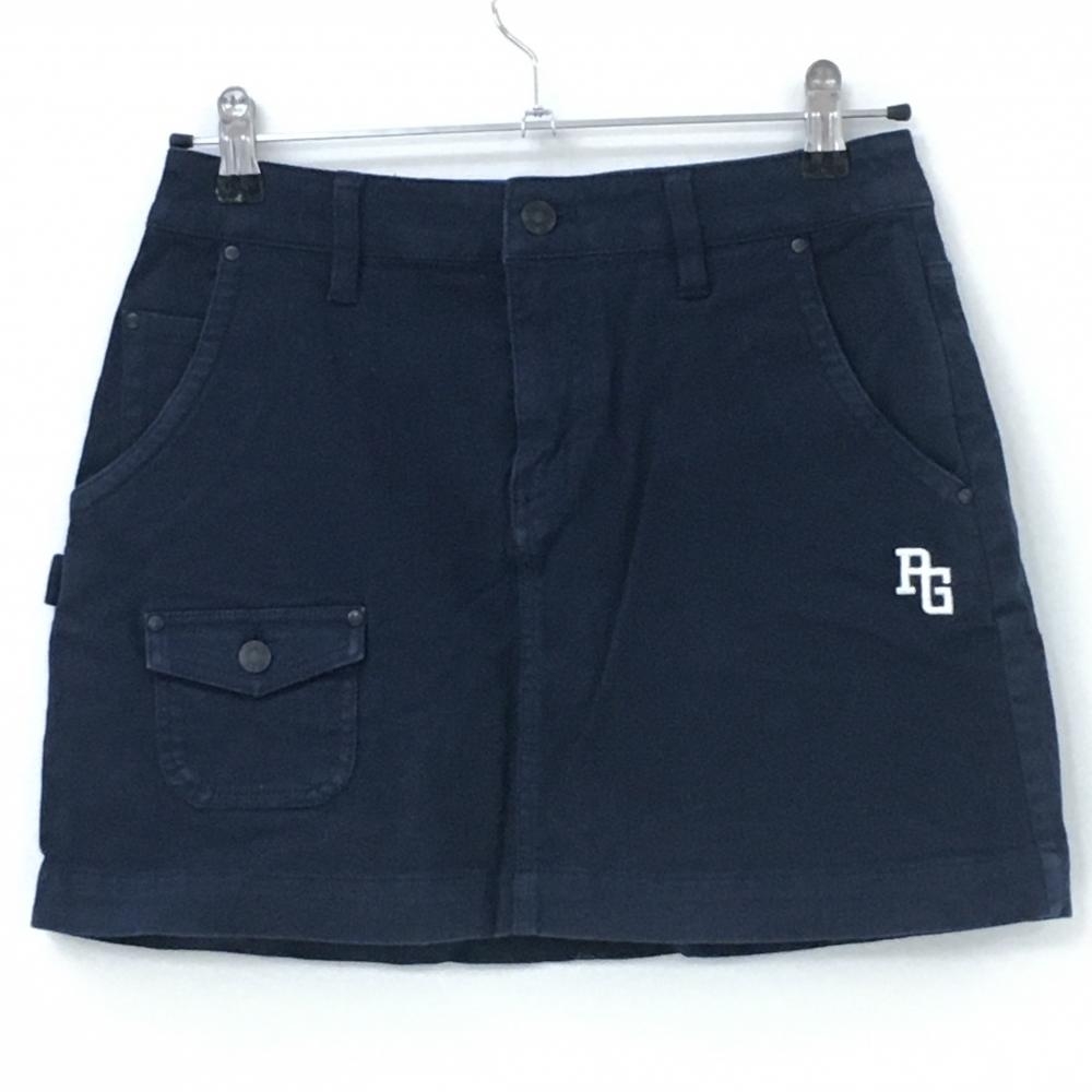 パーリーゲイツ スカート ネイビー ロゴ刺しゅう レディース 0(S) ゴルフウェア PEARLY GATES