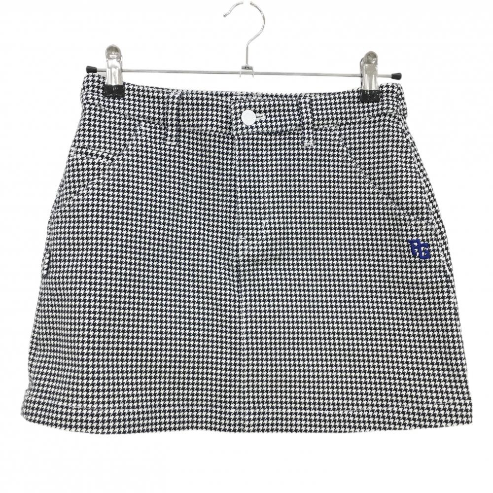 【美品】パーリーゲイツ スカート 白×黒 千鳥格子  レディース 0(S) ゴルフウェア PEARLY GATES