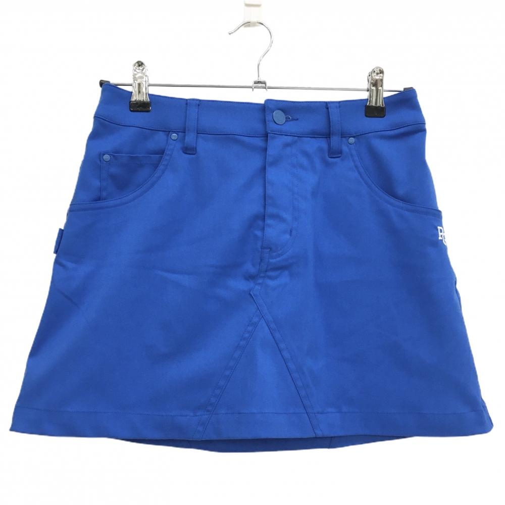 【超美品】パーリーゲイツ スカート ブルー ロゴ白 ストレッチ レディース 0(S) ゴルフウェア 2024年モデル PEARLY GATES