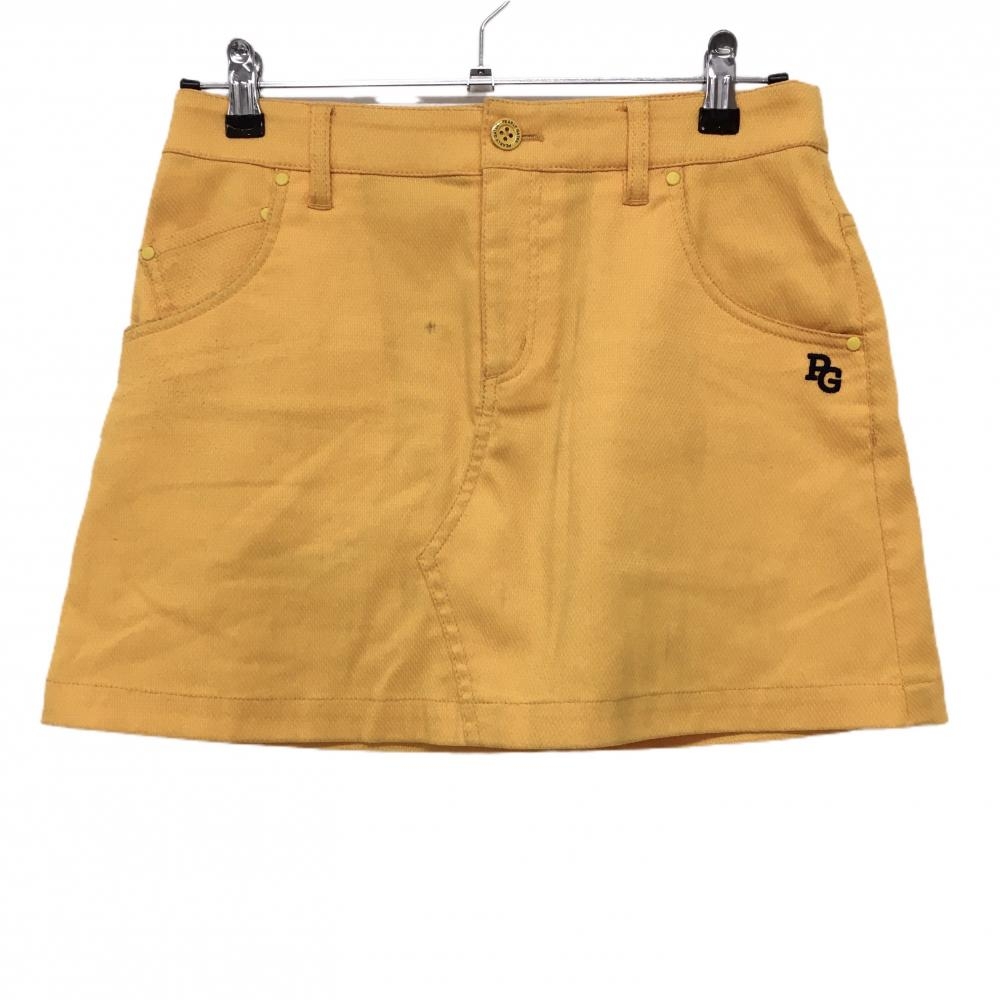 パーリーゲイツ スカート オレンジ×ネイビー バンダナ付 ニコちゃん スマイル レディース 0(S) ゴルフウェア PEARLY GATES