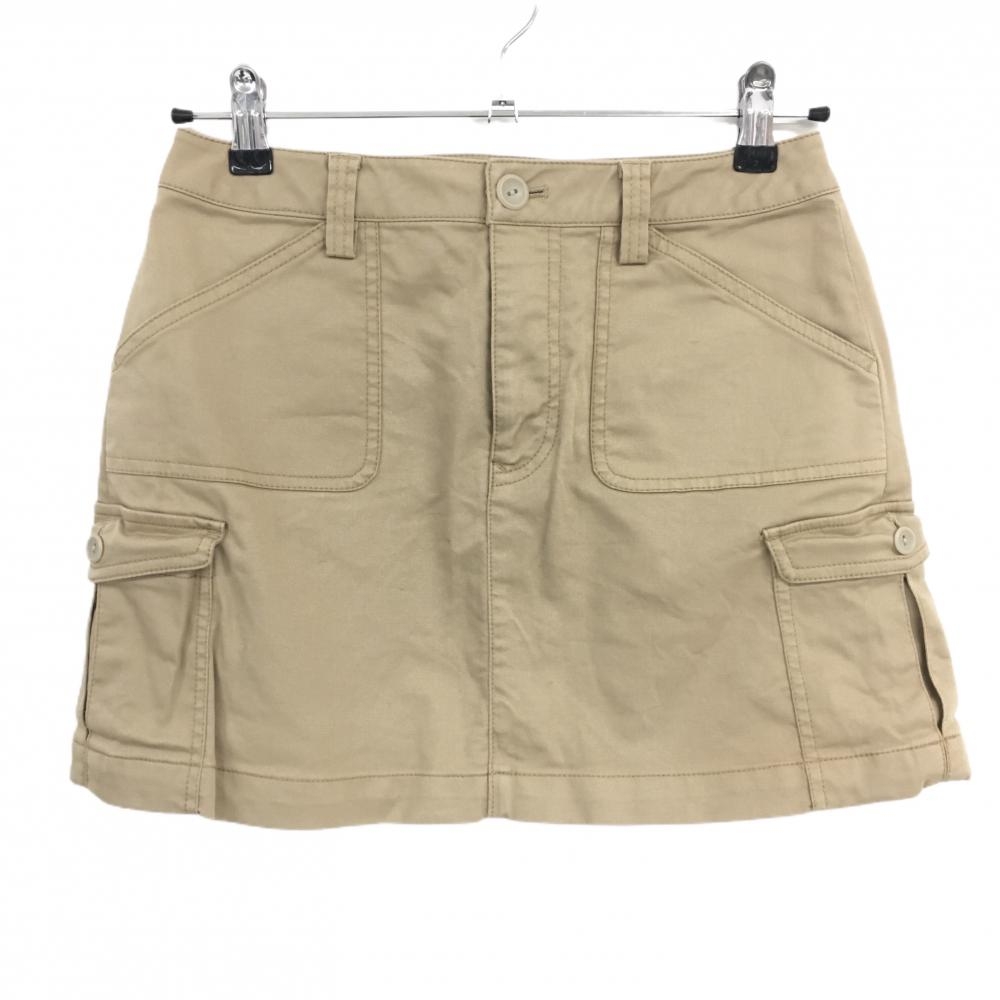 【美品】パーリーゲイツ カーゴスカート ライトブラウン 複数ポケット レディース 0(S) ゴルフウェア PEARLY GATES