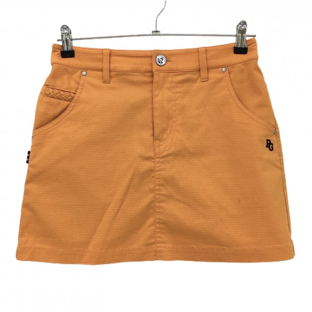【美品】パーリーゲイツ スカート オレンジ 織生地  レディース 0(S) ゴルフウェア PEARLY GATES