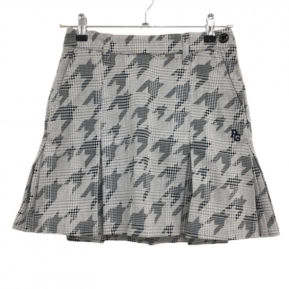 【新品】パーリーゲイツ スカート グレー×黒 千鳥格子 グレンチェック レディース 00(XS) ゴルフウェア PEARLY GATES