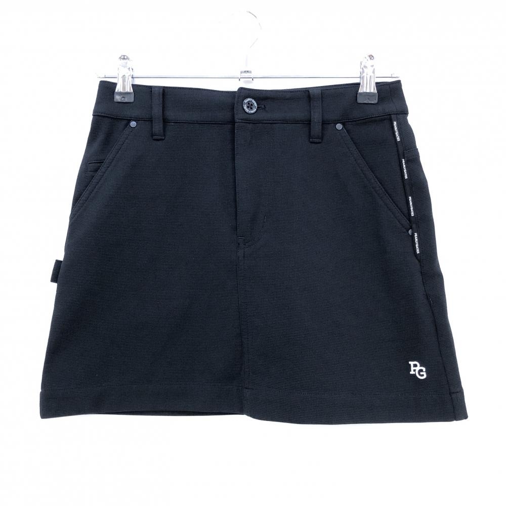 【美品】パーリーゲイツ スカート 黒 サイドロゴ レディース 00(XS) ゴルフウェア PEARLY GATES